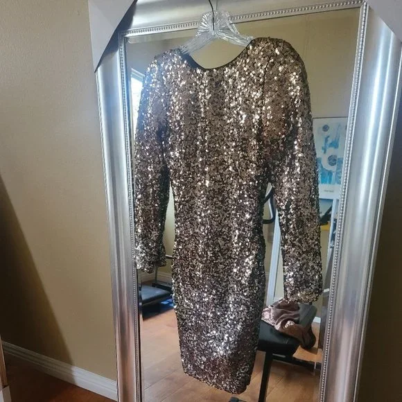 slim fit dress slacks Gold Wrap Dress main image 0